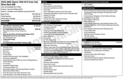 2026 GMC Sierra 1500 AT4
