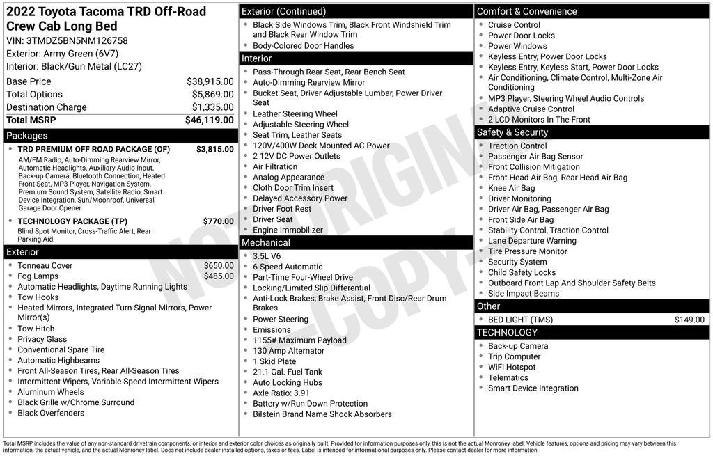 2022 Toyota Tacoma TRD Off Road