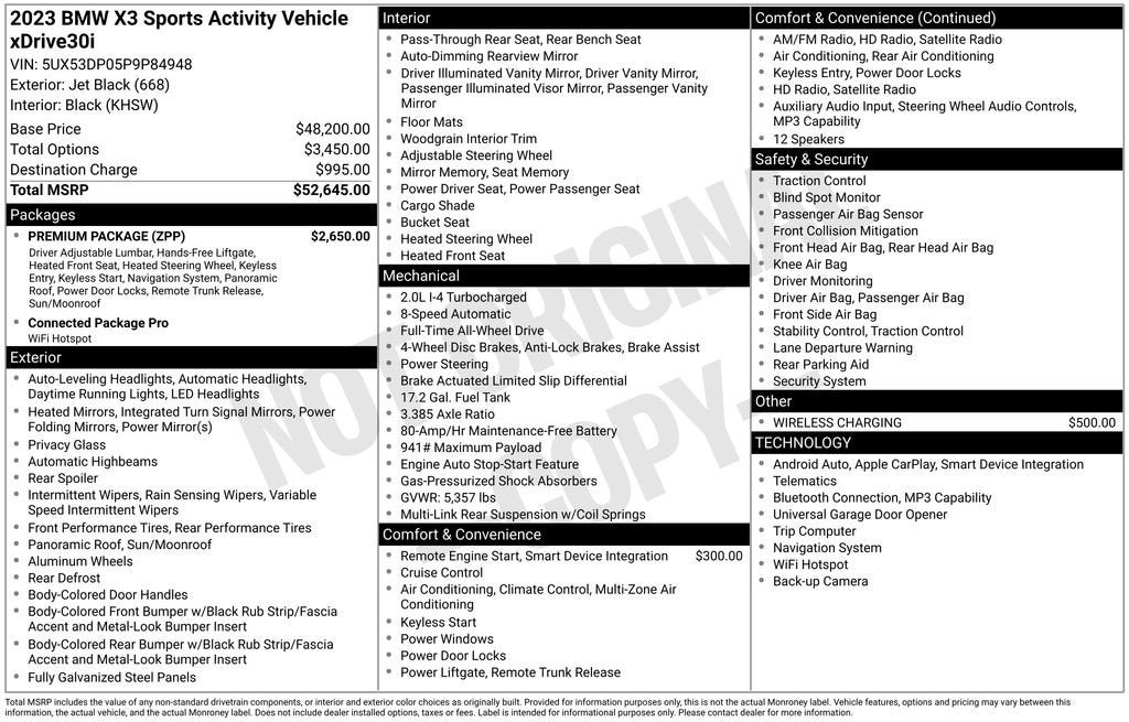 2023 BMW X3 xDrive30i