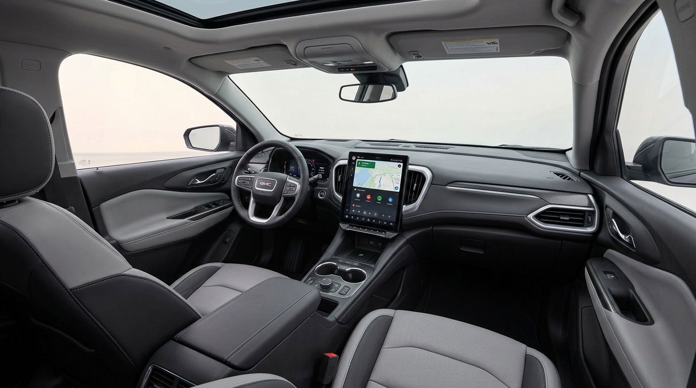 2026 GMC Terrain interior with 15-inch screen